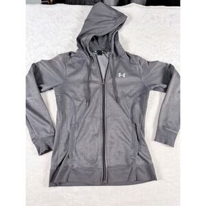 Under Armour Full Zip Hoodie Gray Semi-Fitted Athletic Women's SM